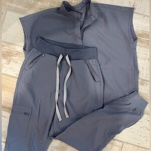 FIGS Vapor Blue xxs petite set